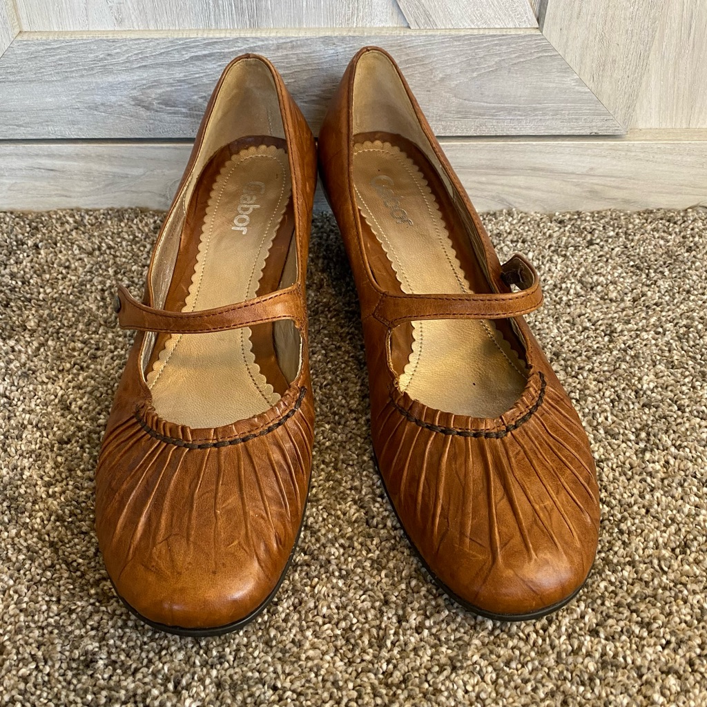 Gabor Women's Mary Jane Buckle Heel - Whiskey Brown Uk 7 Us 9.5
